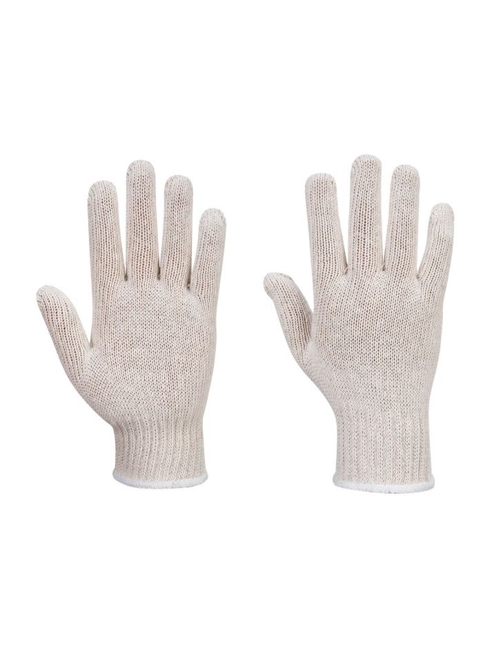 String Knit Liner Glove (300 Pairs), XL, R, White