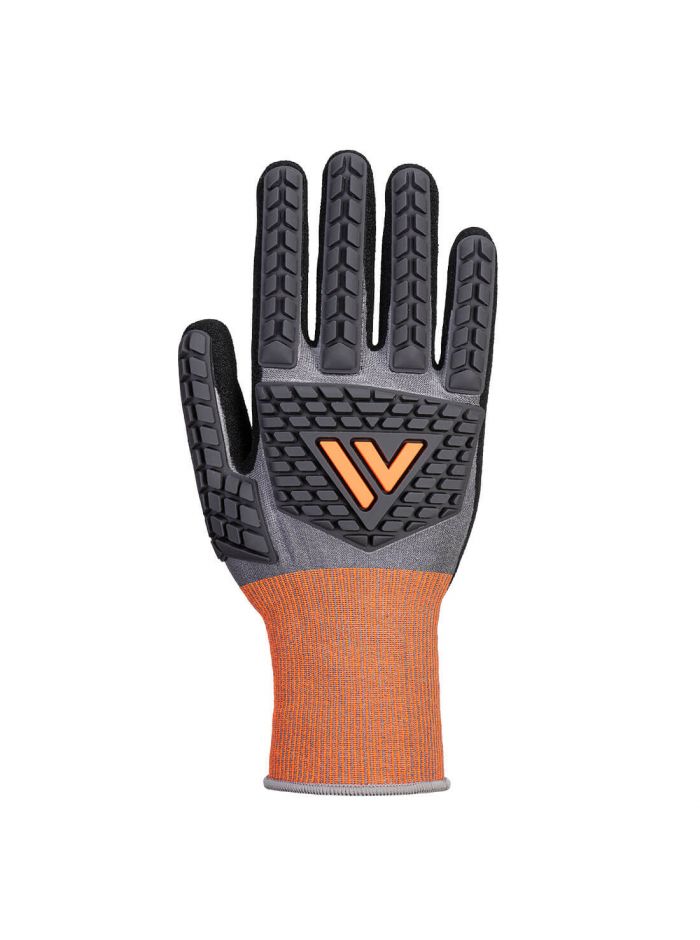 CT Cut D18 Nitrile Impact Glove, L, R, Grey/Black