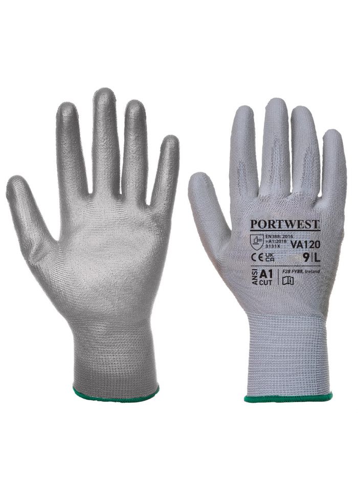 Vending PU Palm Glove, M, R, Grey