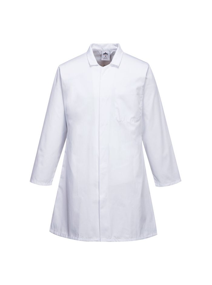 Food Industry 3 Pocket Coat , M, R, White