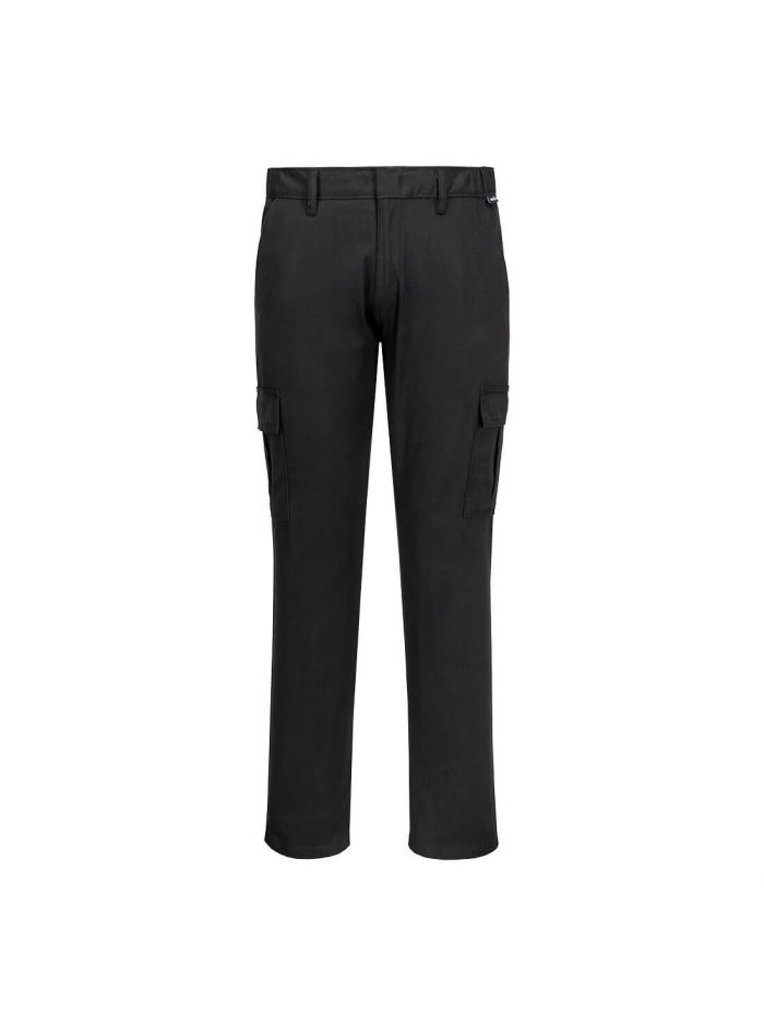 WX2 Eco Stretch Slim Fit Combat Trousers, 28, R, Black