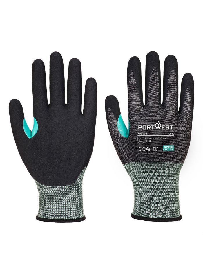 CS Cut E18 Nitrile Glove, L, R, Black