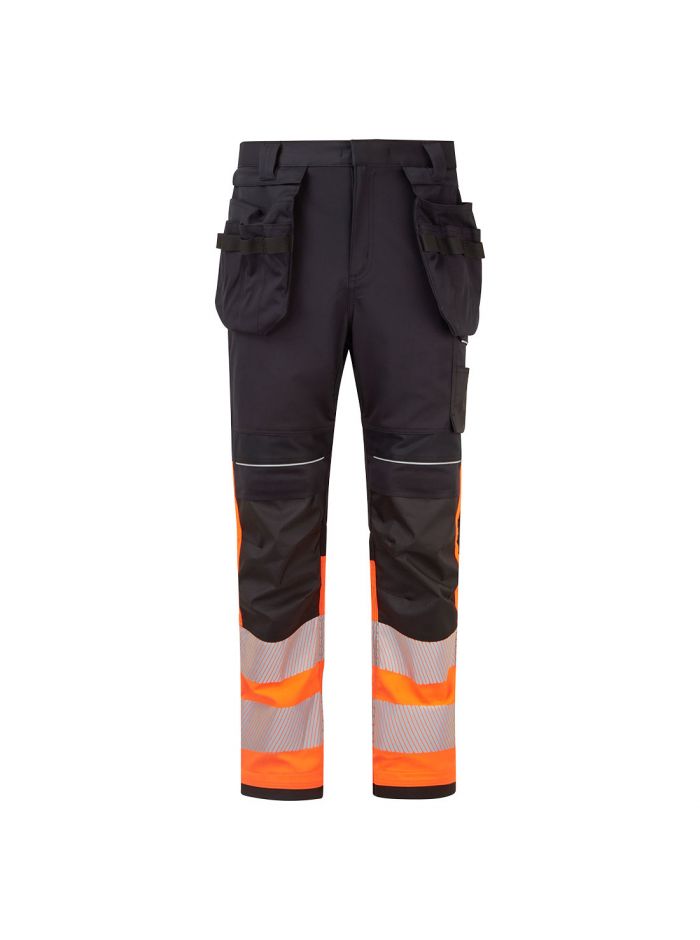 PW3 Modaflame Work HVO Class 1 FR Holster Trousers, 28, R, Orange/Black