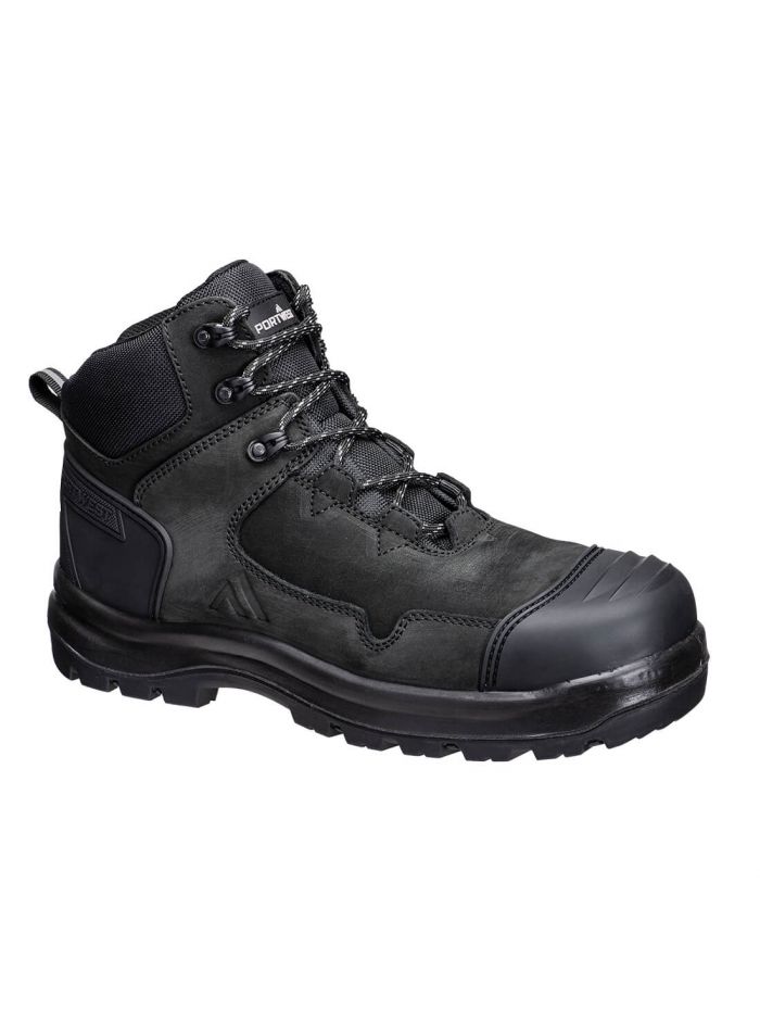 Composite Nubuck Leather Mid Boot S3S HRO SR FO SC LG, 36, R, Black