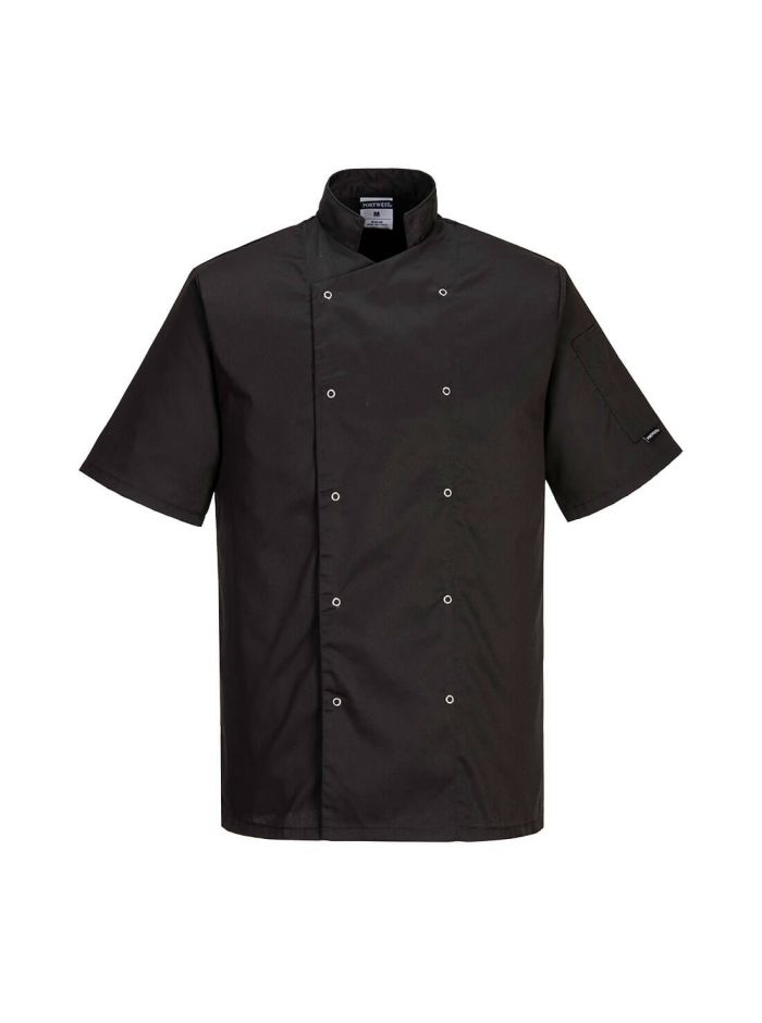 Chef's Cumbria Jacket S/S , 4XL, R, Black