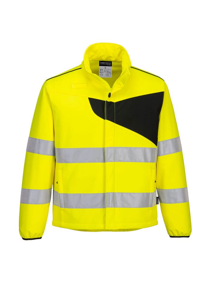 PW2 Hi-Vis Softshell (2L), 4XL, R, Yellow/Black