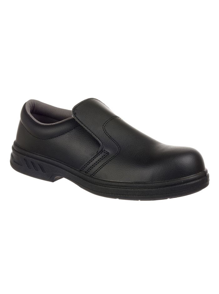 Steelite Slip On Safety Shoe S2 FO SR, 34, R, Black
