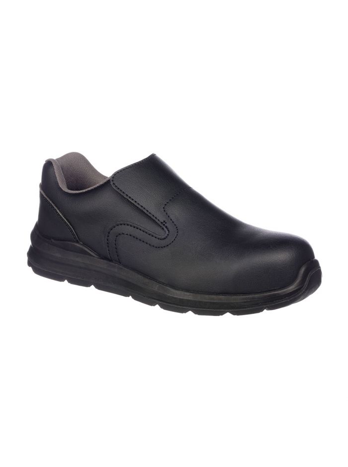 Portwest Compositelite Slip On Safety Trainer S2 SRC, 36, R, Black