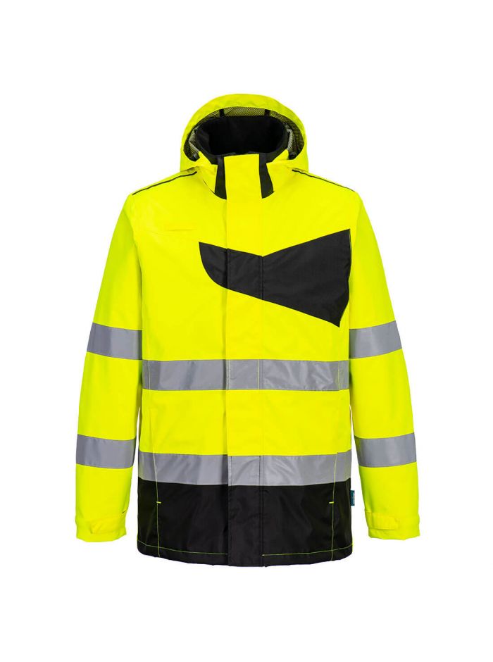 PW2 Hi-Vis Rain Jacket, 4XL, R, Yellow/Black