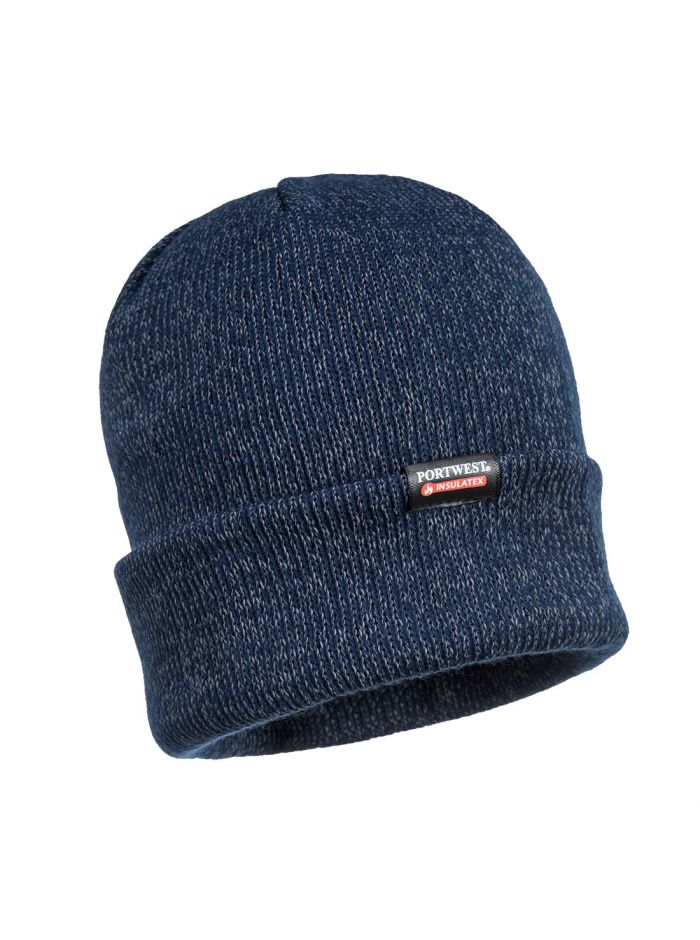 Insulated Knit Reflective Yarn Beanie, , R, Navy