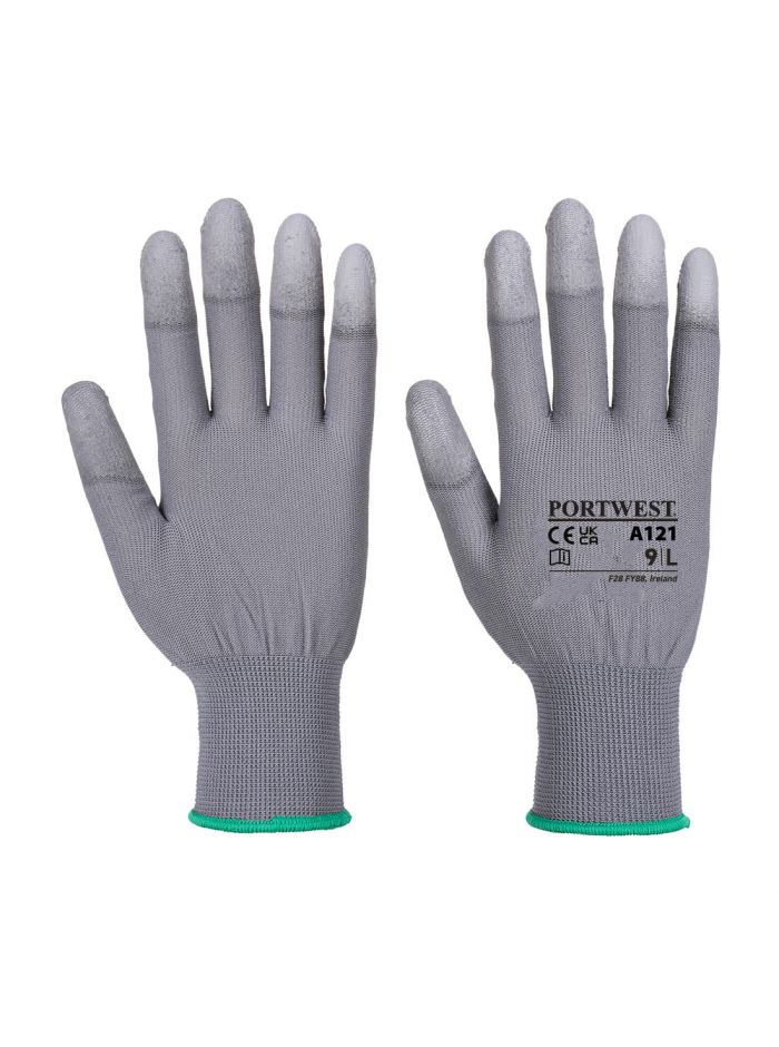 PU Fingertip Glove, M, R, Grey