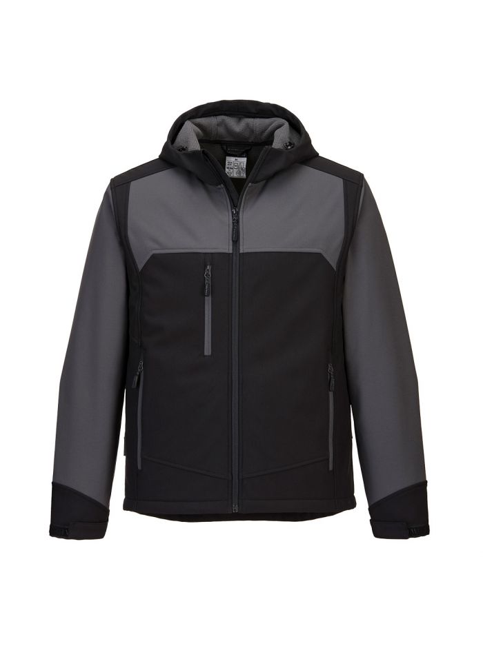 KX3 Hooded Softshell (3L), S, , Black/Grey