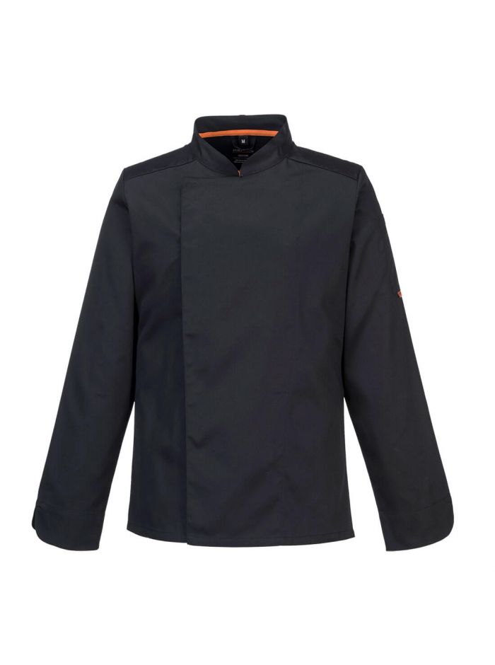 Chef's MeshAir Pro Stretch Jacket L/S , L, R, Black