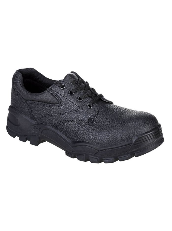 Steel Split Leather Low Shoe S1P SR, 35, R, Black