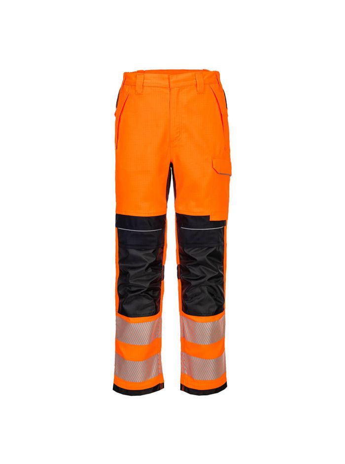 PW3 FR Modaflame HVO Work Trousers, 28, R, Orange/Black