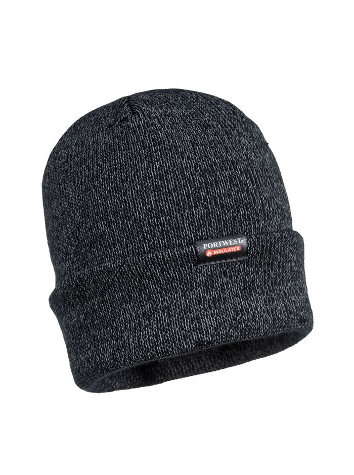Insulated Knit Reflective Yarn Beanie, , R, Black