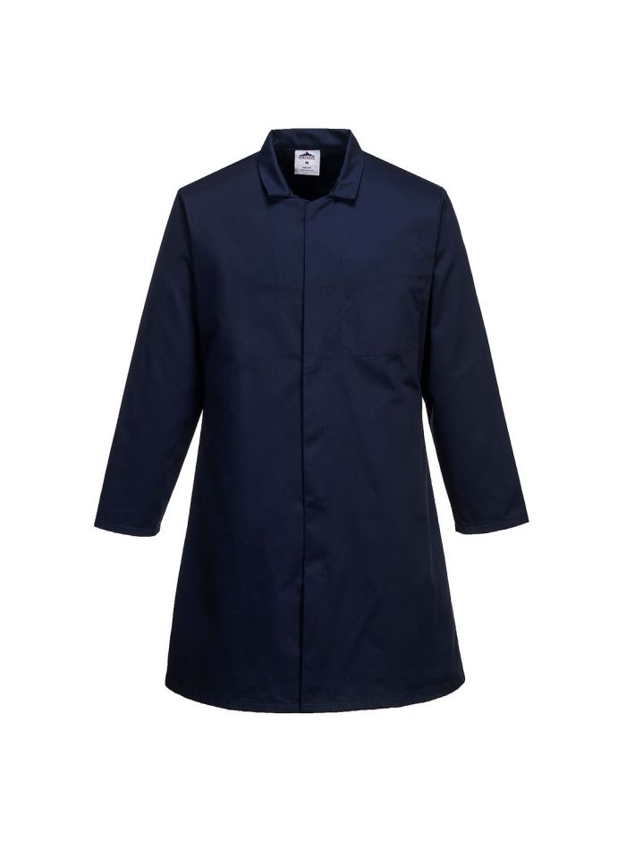 Food Industry Men's 1 Pocket Coat, 4XL, R, Navy