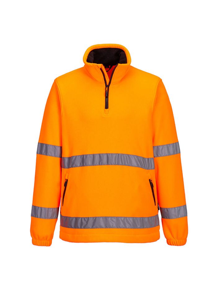 Hi-Vis 1/2 Zip Fleece, L, R, Orange