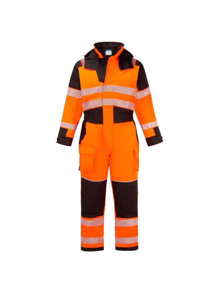 PW3 Modaflame Rain+ Hi-Vis Multi-Norm FR Winter Coverall, L, R, Orange/Black