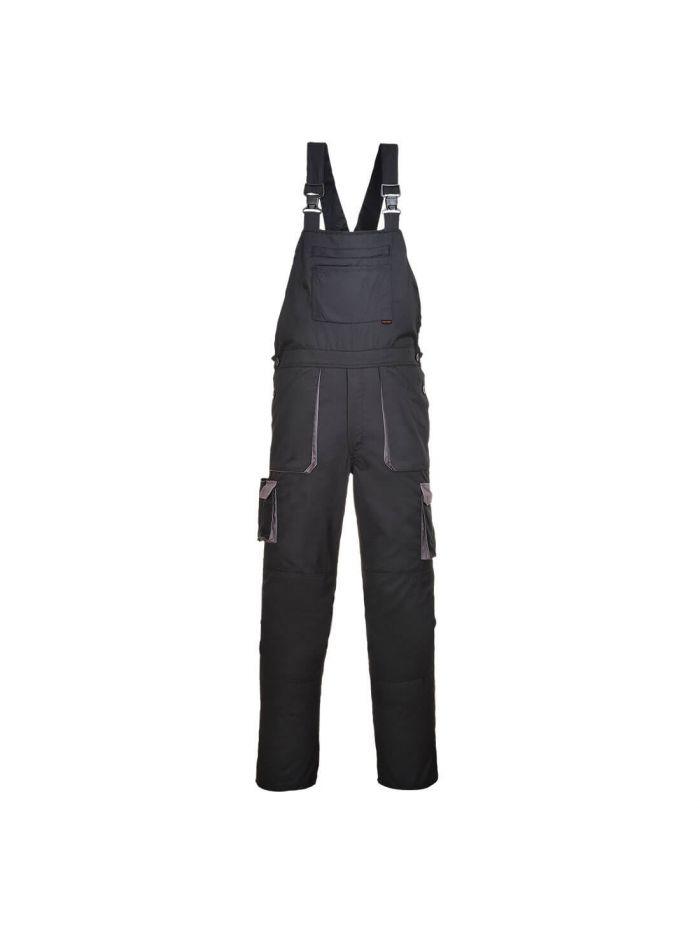 Portwest Texo Contrast Bib and Brace, 4XL, R, Black