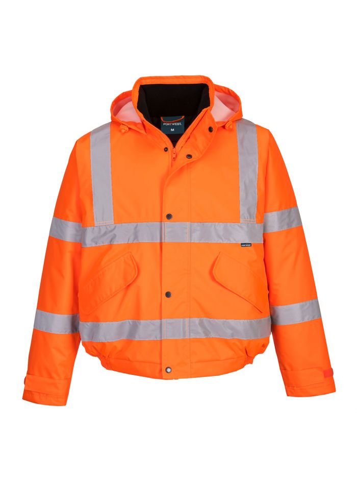 ES1 Essential Hi-Vis Winter Bomber Jacket, 4XL, R, Orange
