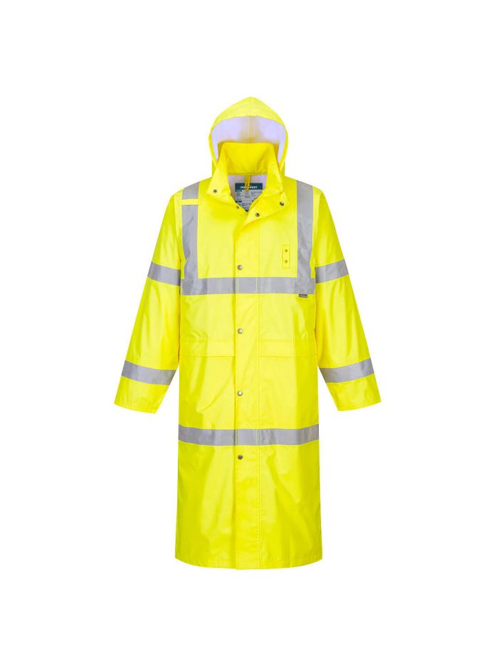 Hi-Vis Rain Coat 122cm , 4XL, R, Yellow