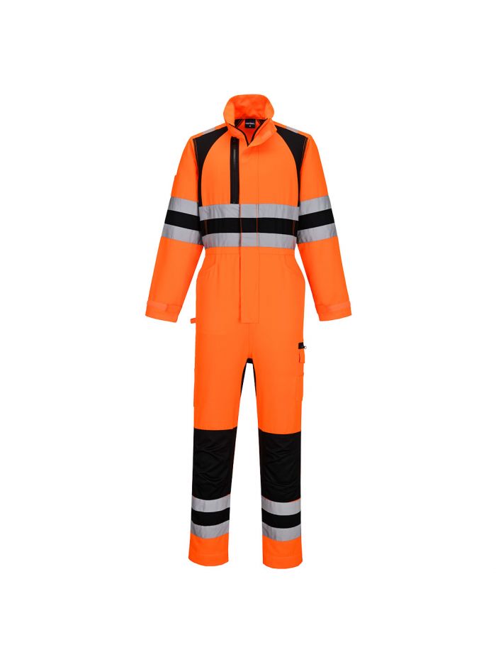 WX2 Eco Hi-Vis Coverall, L, R, Orange/Black
