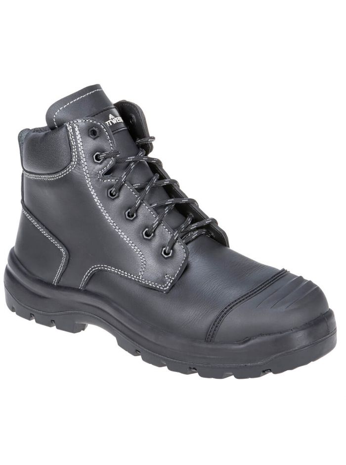 Clyde Safety Boot S3 HRO CI HI , 38, R, Black