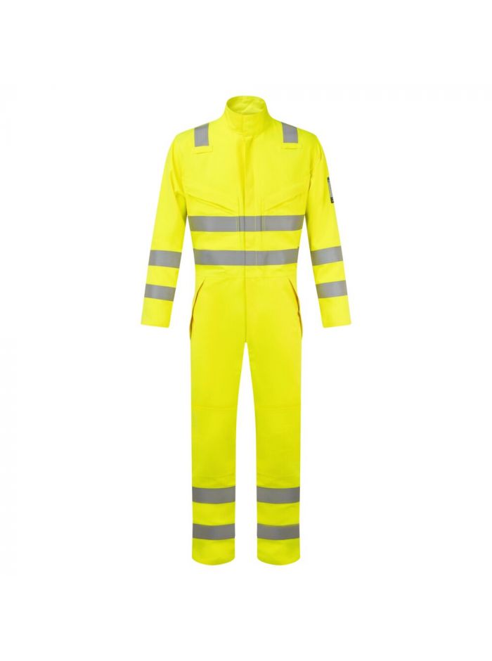 Modaflame Work Hi-Vis Multi-Norm FR Coverall, L, R, Yellow
