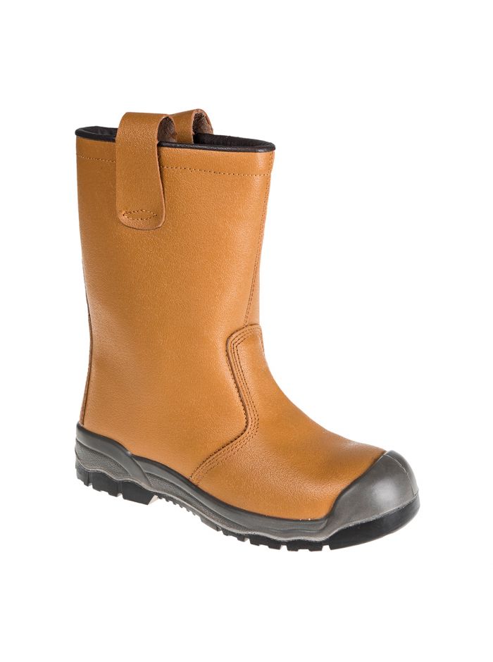 Steelite Rigger Boot with scuff cap S1P CI , 37, R, Tan