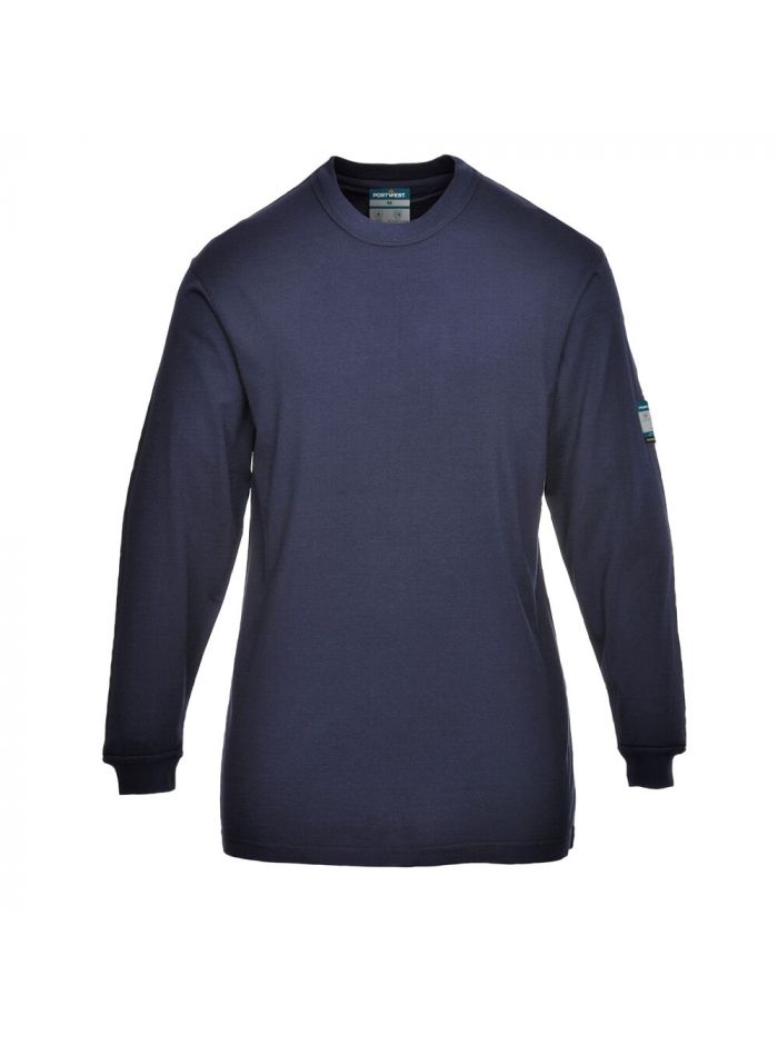 Modaflame Knit FR Women's Long Sleeve T-Shirt, L, R, Navy