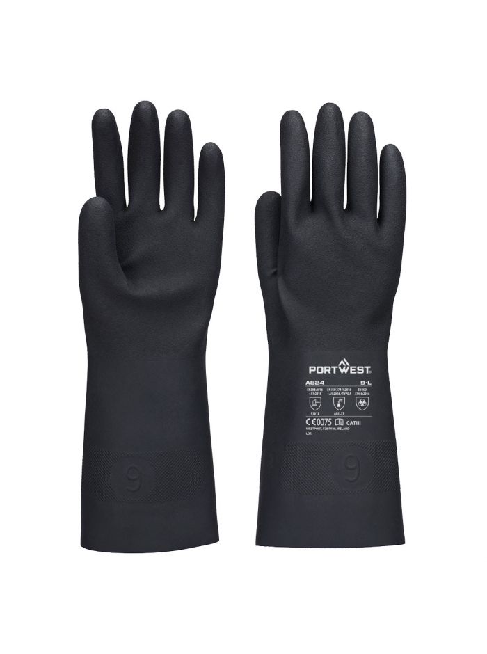 Chem 350 Butyl Gauntlet, L, R, Black
