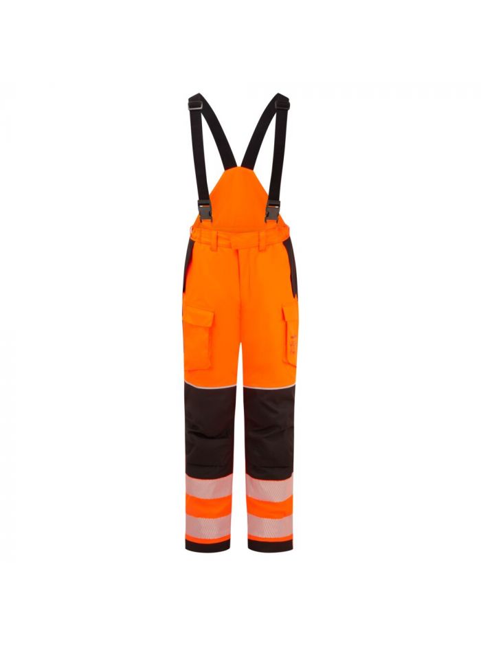 PW3 Modaflame Rain+ Hi-Vis Multi-Norm FR Winter Trousers, L, R, Orange/Black