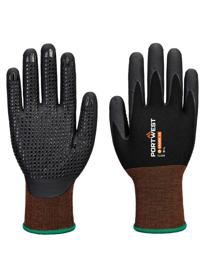GP Grip 15 Nitrile Micro Foam Dotted , L, R, Black