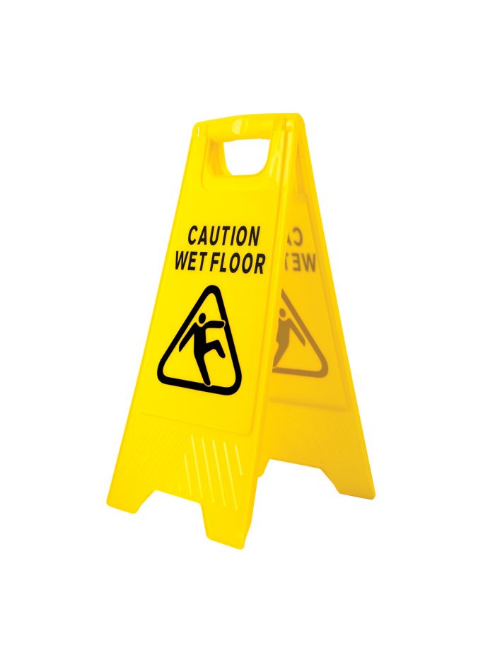 Wet Floor Warning Sign, , R, Yellow