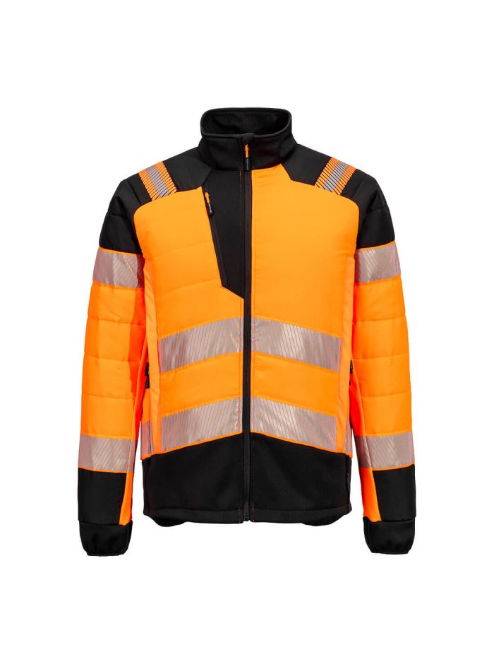 PW3 Hi-Vis Hybrid Baffle Jacket, 4XL, R, Orange/Black