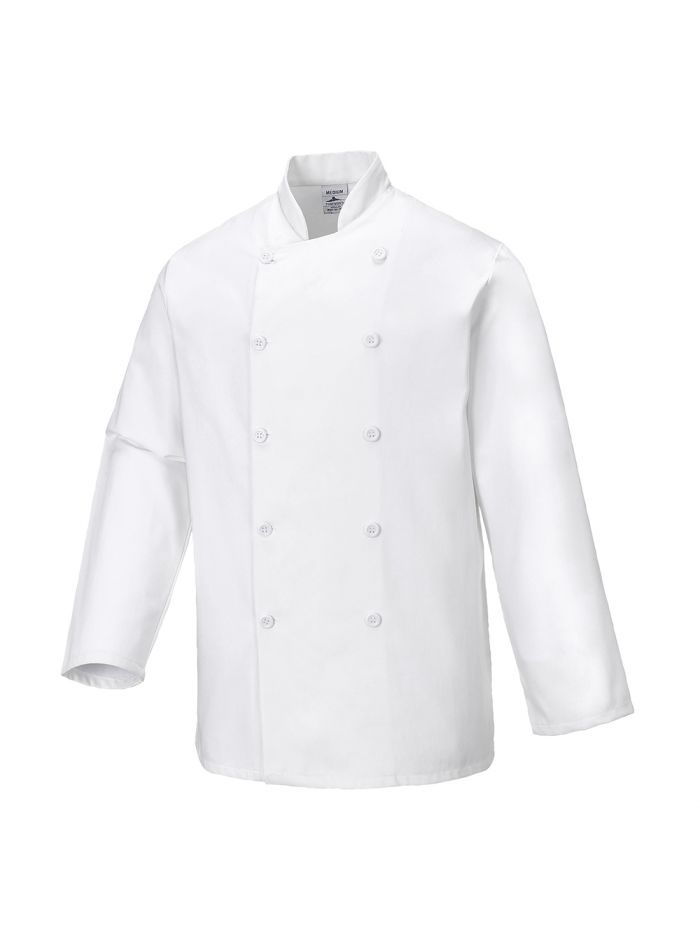 Chef's Sussex Jacket L/S , L, R, White