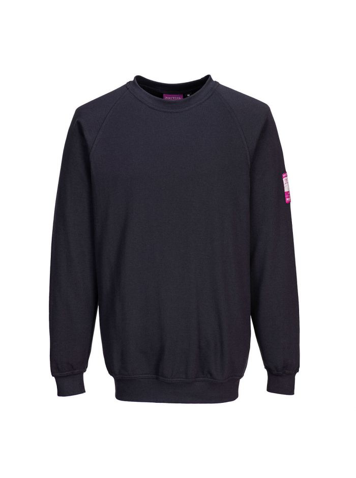 FR Modaflame Anti-Static Long Sleeve Sweatshirt, 4XL, R, Navy