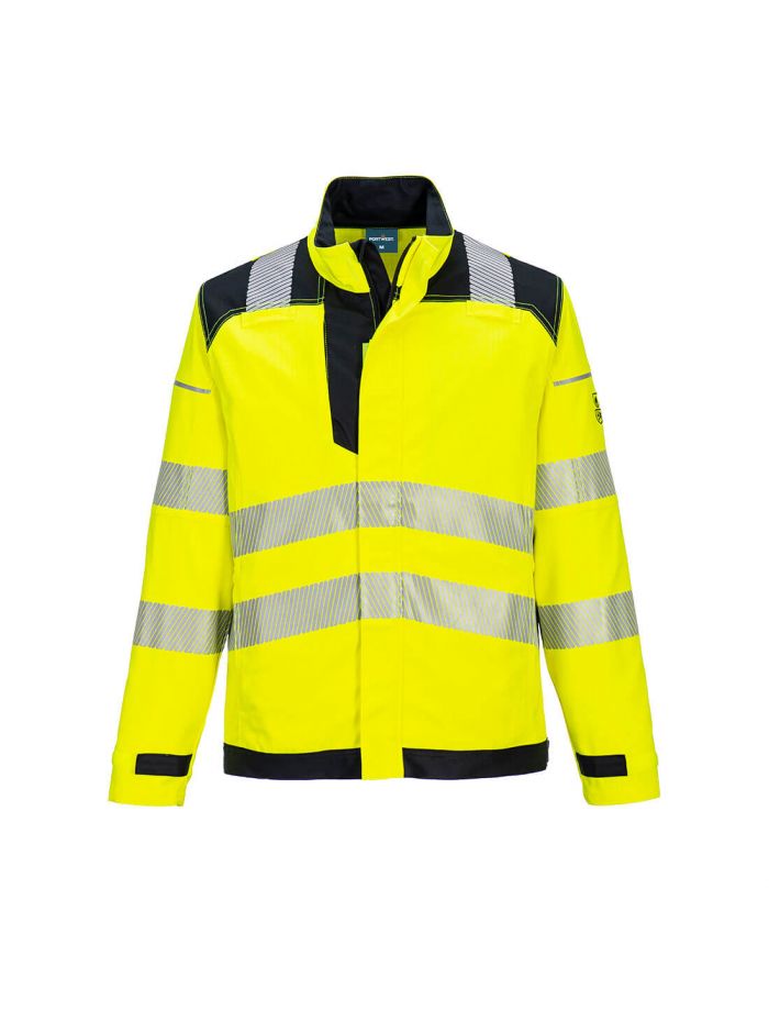 PW3 FR Modaflame Hi-Vis Work Jacket, L, R, Yellow/Black