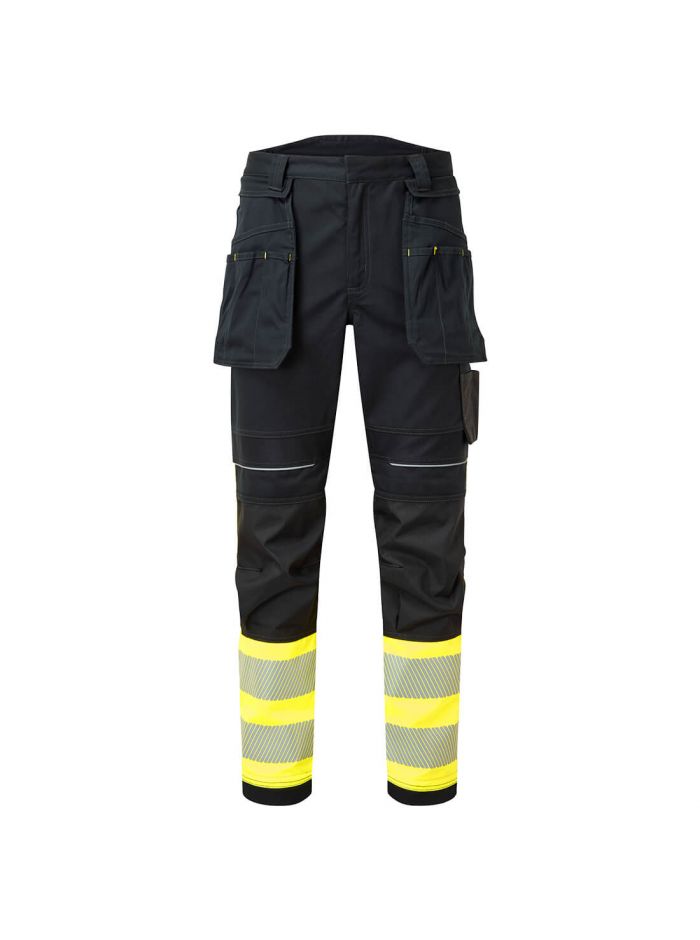 PW3 FR Modaflame Hi Vis Class 1 Holster Trousers, 28, R, Yellow/Black