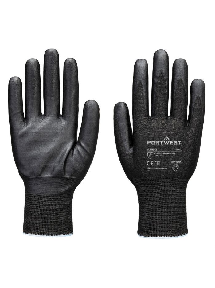 Cut F21 Nitrile Tungsten Glove A9 , L, R, Black