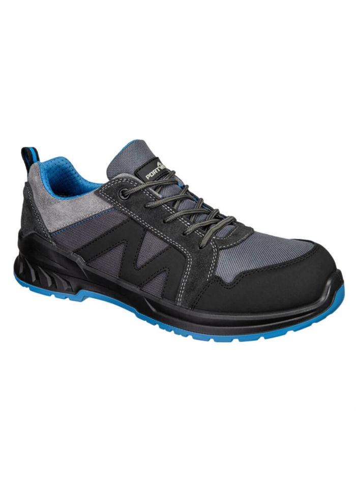 Composite Textile & Suede Trainer S1PS SR FO, 36, B, Black/Blue